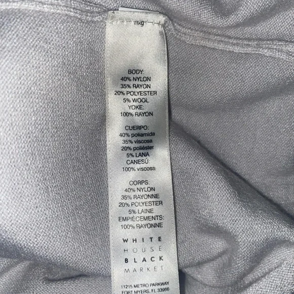 White House Black Market Rhinestone Lace Sweater Large - Picture 15 of 16